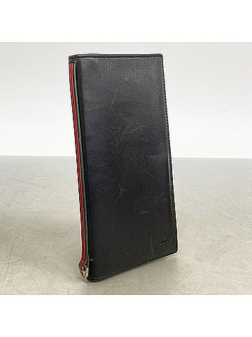 Gucci Gucci Wallet/Long Wallet, Sherry Line, 131929, Leather, Black, Men's (view 2)