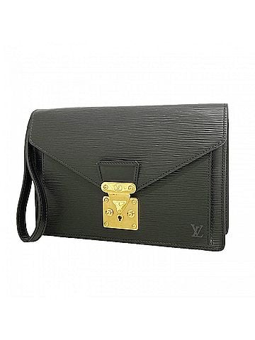 Louis Vuitton Louis Vuitton Epi Leather Clutch Bag, Pochette Sellier Dragonne, M52762, Noir (Men's) (view 1)