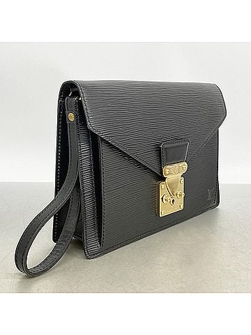 Louis Vuitton Louis Vuitton Epi Leather Clutch Bag, Pochette Sellier Dragonne, M52762, Noir (Men's) (view 2)