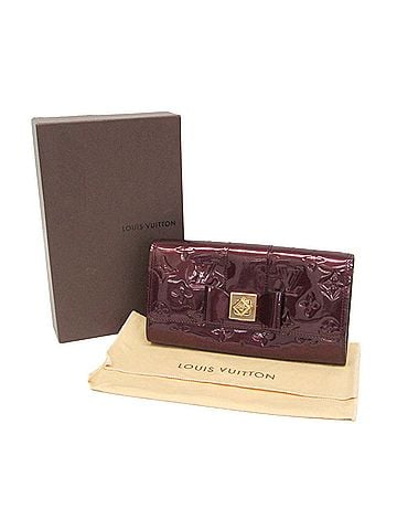 Louis Vuitton Louis Vuitton Monogram Vernis Sarah Ribbon Wallet M91497 Women's Monogram Vernis Long Wallet (bi-fold) Rouge Fauviste (view 2)