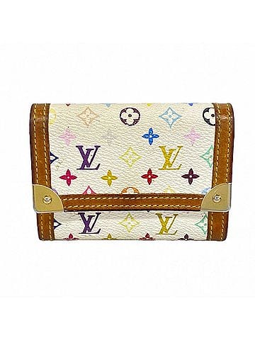 Louis Vuitton Louis Vuitton Wallet/Coin Case, Monogram Multicolore, Portemonnaie Plat M92657, Blanc, Ladies (view 1)