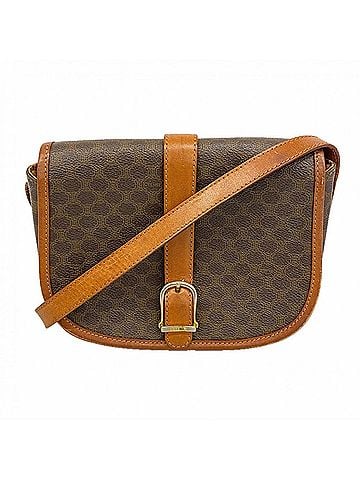 Céline Celine Macadam Shoulder Bag, Brown, Women's (view 1)