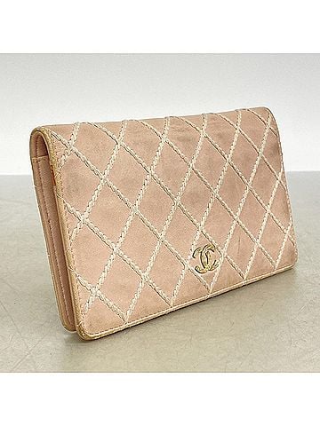 Chanel Chanel Long Wallet, Wild Stitch, Lambskin, Pink Champagne, Women's (view 2)