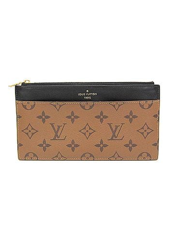 Louis Vuitton Louis Vuitton Monogram Reverse Slim Purse M80390 Men,Women Monogram Reverse Long Wallet (bi-fold) Black,Brown (view 1)