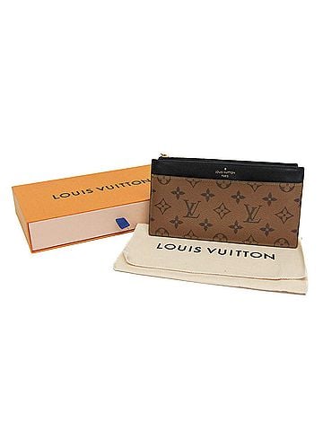 Louis Vuitton Louis Vuitton Monogram Reverse Slim Purse M80390 Men,Women Monogram Reverse Long Wallet (bi-fold) Black,Brown (view 2)