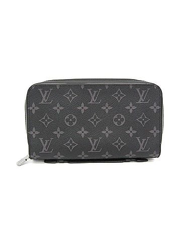 Louis Vuitton Louis Vuitton Monogram Eclipse Zippy XL M61698 Men's Monogram Eclipse Long Wallet (bi-fold) Black (view 1)