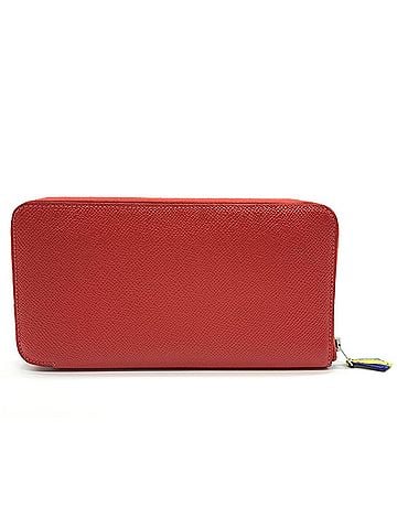 Hermès Hermes Azap Long Silk In Red Leather Wallet (view 2)