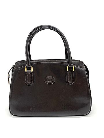 Gucci Gucci Old Leather Handbag Interlocking G Dark Brown GUCCI (view 1)