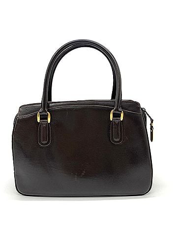 Gucci Gucci Old Leather Handbag Interlocking G Dark Brown GUCCI (view 2)