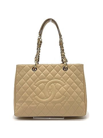 Chanel Chanel Grand Tote GST Caviar Skin Beige Gold Bag A50995 CHANEL (view 1)