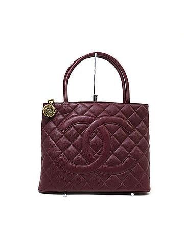 Chanel CHANEL Caviar Skin Reissue Tote Bag, Bordeaux (view 1)