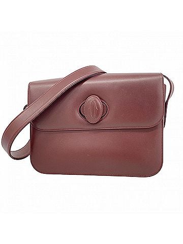 Cartier Cartier Must Shoulder Bag, Leather, Bordeaux, Women's (view 1)