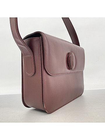 Cartier Cartier Must Shoulder Bag, Leather, Bordeaux, Women's (view 2)