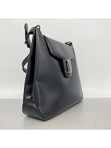 Salvatore Ferragamo Salvatore Ferragamo Vara Leather Shoulder Bag, Black, Women's (view 2)