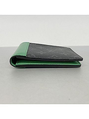 Louis Vuitton Louis Vuitton Monogram Eclipse Portefeuille Slender Wallet M25849 Black Bamboo Green Men's (view 2)