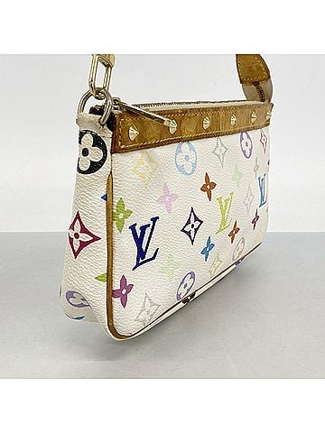 Louis Vuitton Louis Vuitton Bag/Pouch Monogram Multicolor Pochette Accessoires M92649 Blanc (Women's) (view 2)