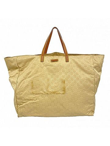 Gucci Gucci GG Nylon Tote Bag 286198, Beige, Women's (view 1)