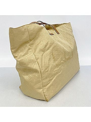 Gucci Gucci GG Nylon Tote Bag 286198, Beige, Women's (view 2)