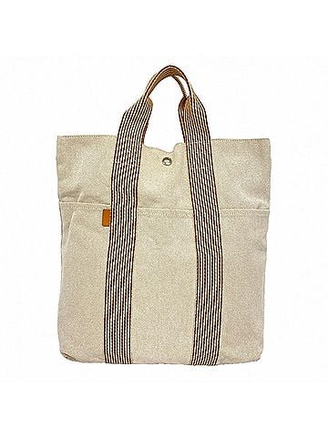 Hermès Hermes New Fourre-Tout Cabas Tote Bag, Canvas, Beige, Men's & Women's (view 1)