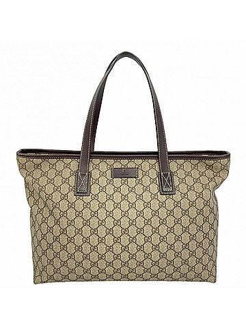 Gucci Gucci GG Supreme Tote Bag 211137 Beige Brown Women's (view 1)
