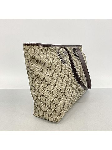 Gucci Gucci GG Supreme Tote Bag 211137 Beige Brown Women's (view 2)
