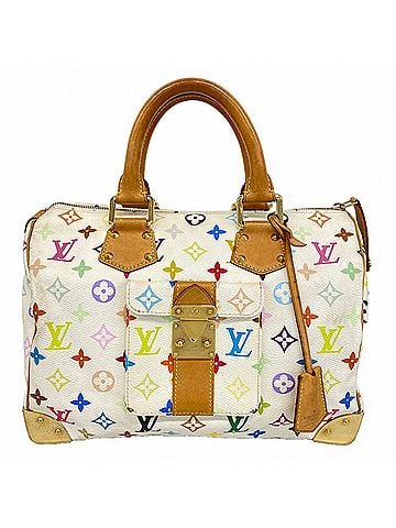 Louis Vuitton Louis Vuitton Monogram Multicolor Speedy 30 Handbag M92643 Blanc (Women's) (view 1)