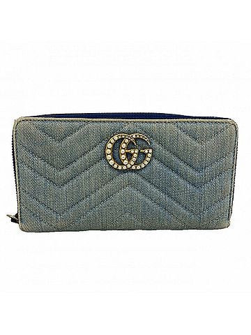 Gucci Gucci GG Marmont Long Wallet 443123 Denim Blue Women's (view 1)