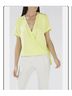 BCBGMAXAZRIA Yellow Short Sleeve Blouse Size XS - photo 5