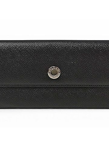 Bvlgari Bulgari Classico BVLGARI Bi-fold Long Wallet, Grain Leather, Black, 20911 (view 2)
