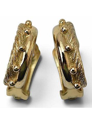 Christian Dior Christian Dior Earrings, Rhinestone Ladybug Design, Red and Gold (view 1)