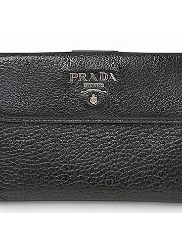 Prada Prada Tri-fold Wallet, PRADA Folding Wallet 1M0523, Metal, NERO Black (view 1)