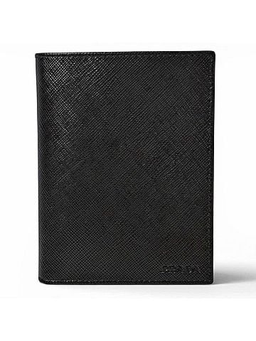 Prada Prada Unused Wallet Outlet Men's PRADA Folding SAFFIANO Leather Black (view 1)