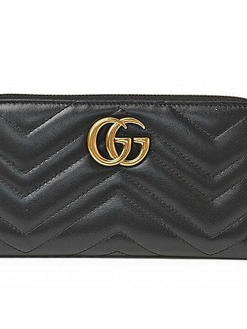 Gucci Gucci wallet, GUCCI long GG Marmont round, 443123, leather, black. (view 1)