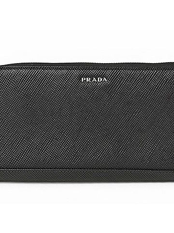 Prada Prada Outlet Men's Wallet PRADA Long Round Saffiano Black 2ML317 (view 1)