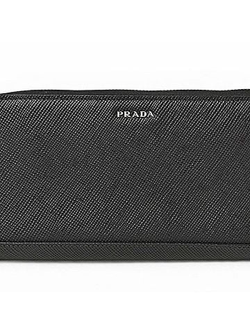 Prada Prada Outlet Men's Wallet PRADA Long Round Saffiano Black 2ML317 (view 2)