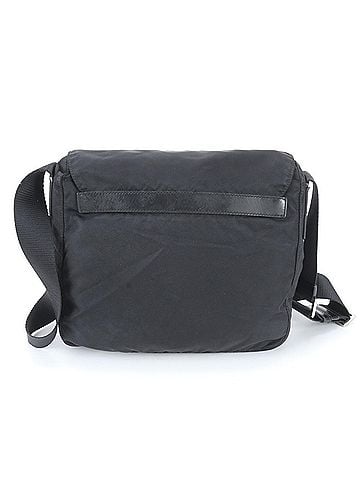 Prada Prada Tessuto Nylon Triangle Logo Leather Shoulder Bag Messenger Black Men's (view 2)