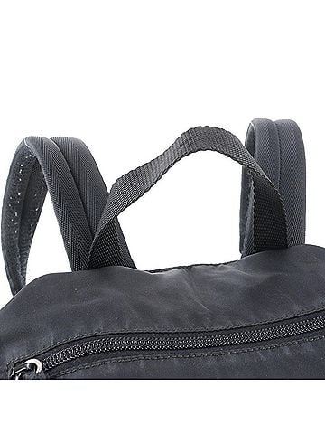 Prada Prada Tessuto Nylon Triangle Logo Leather Backpack Handbag Black Men's (view 2)