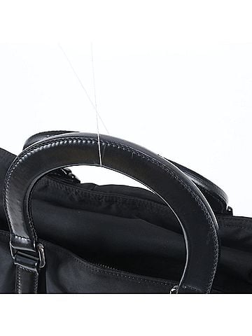 Prada Prada Tessuto Nylon Triangle Logo Leather Boston Handbag for Men (view 2)