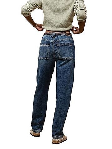 American Eagle Outfitters Stretch Super High Waisted Baggy Stright Jeans (view 2)
