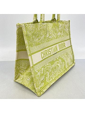 Christian Dior Christian Dior Book Tote Canvas Bag, Light Green, Women's (view 2)