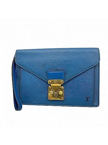 Louis Vuitton Louis Vuitton Epi Leather Pochette Sellier Dragonne Clutch Bag M52615 Toledo Blue Men's (view 1)