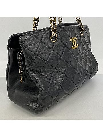 Chanel Chanel Matelassé Lambskin Chain Tote Bag, Black, for Women (view 2)