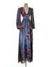 PatBO 100% Polyester 95% Polyester 5% Elastane Floral Blue Multi Color Cocktail Dress Size 4 - photo 1