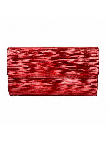 Louis Vuitton Louis Vuitton Epi Leather Long Wallet, Portemonnaie Pochette Credit, M63577, Castilian Red, Women's (view 1)