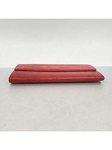 Louis Vuitton Louis Vuitton Epi Leather Long Wallet, Portemonnaie Pochette Credit, M63577, Castilian Red, Women's (view 2)