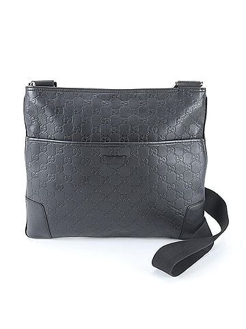 Gucci Gucci Guccissima 162914 Leather Shoulder Bag Messenger Black Men's (view 1)