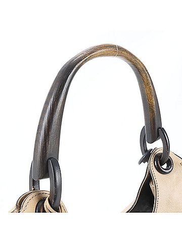 Gucci Gucci Wood Handle Hobo 106236 Leather Shoulder Bag, Tote Handbag for Women (view 2)