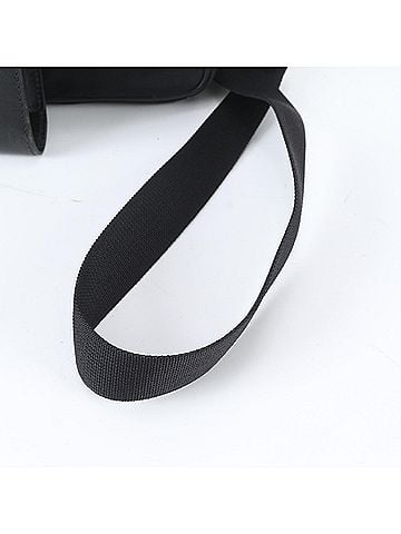 Gucci Gucci 018 1619 Leather Nylon Shoulder Bag, Black, Men's (view 2)