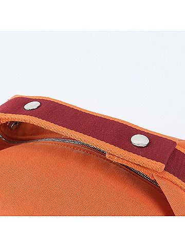 Hermès Hermes Bride à Black PM Handbag Pouch Orange Leather Canvas for Women (view 2)