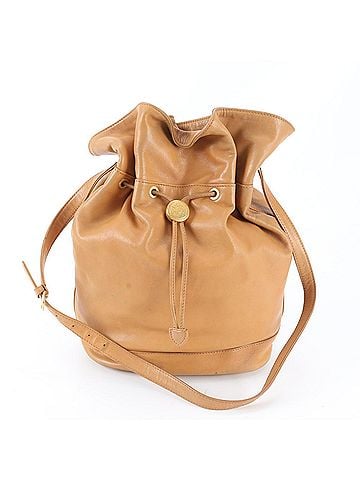 Gucci Vintage Gucci drawstring leather shoulder bag, brown, for women. (view 1)